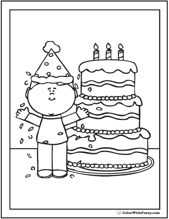 birthday cake coloring pages preschool halloween