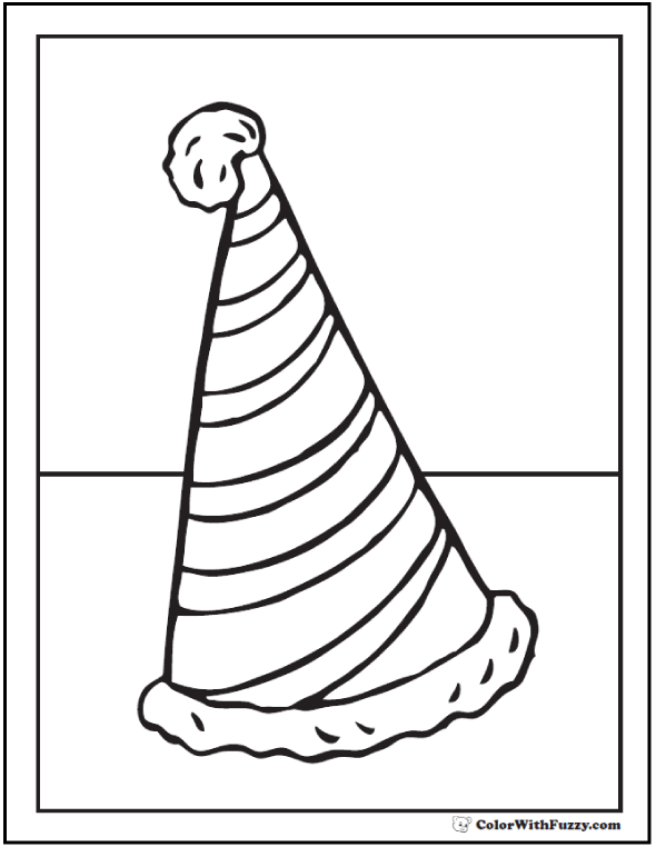 Party hat drawing || Easy step by step for kids