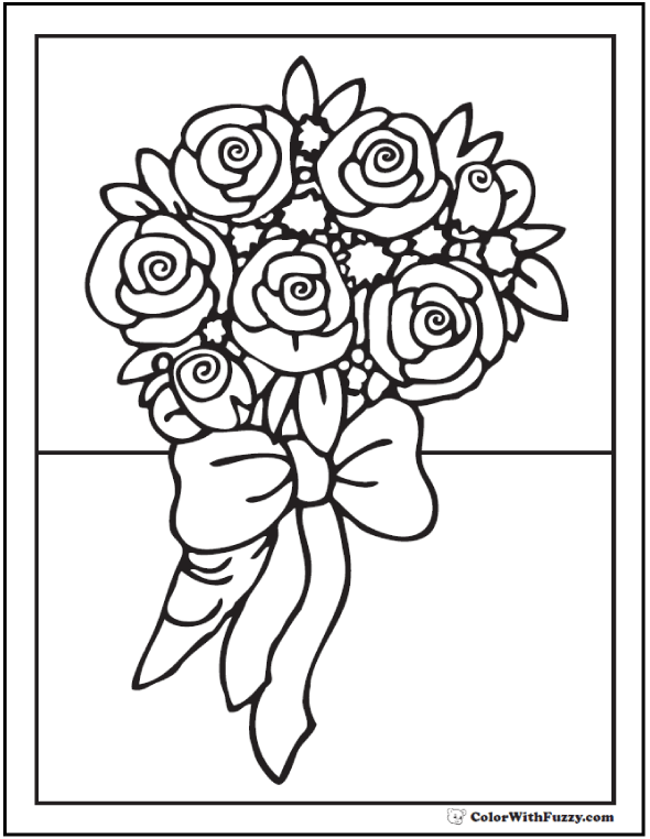 73+ Rose Coloring Pages Customize PDF Printables