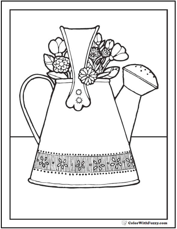 Download 102+ Flower Coloring Pages Print Ad-free PDF Downloads