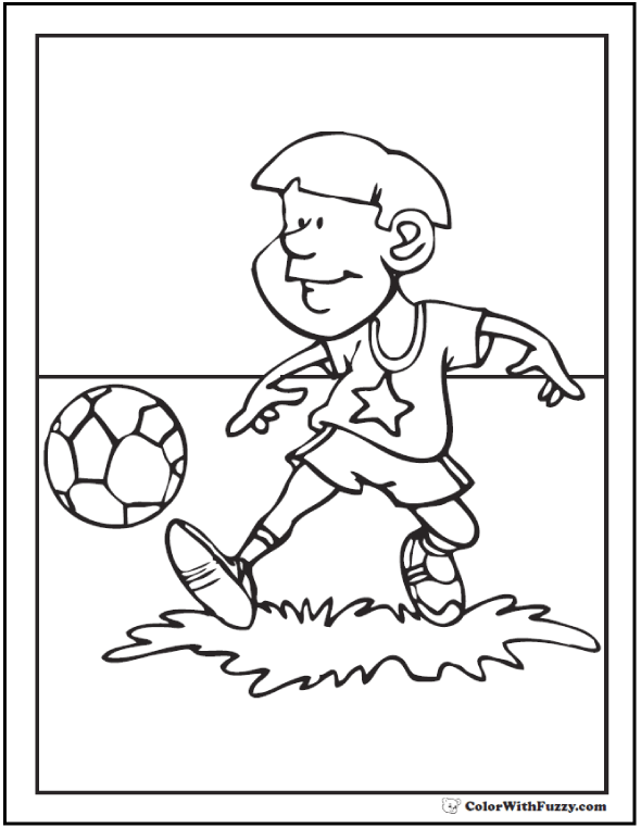 Coloring Picture Of Soccer Forward Passing Ball