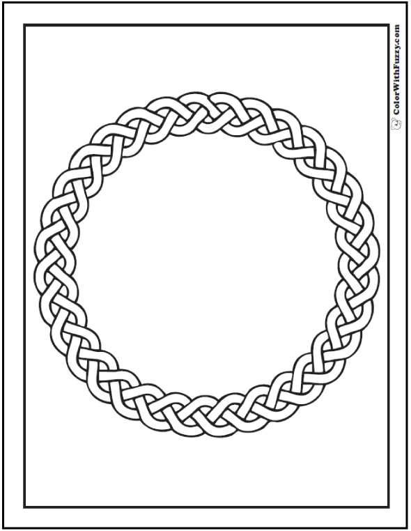 braid circle celtic coloring page