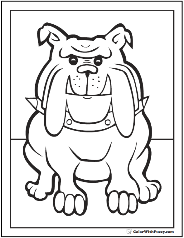 35 Dog Coloring Pages Breeds Bones And Dog Houses