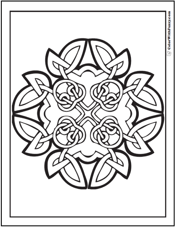 90 Celtic Coloring Pages Irish, Scottish, Gaelic