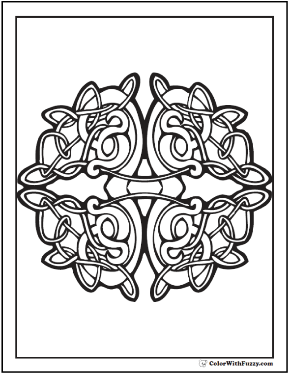 Celtic Coloring Page: Tight Vine Tangle