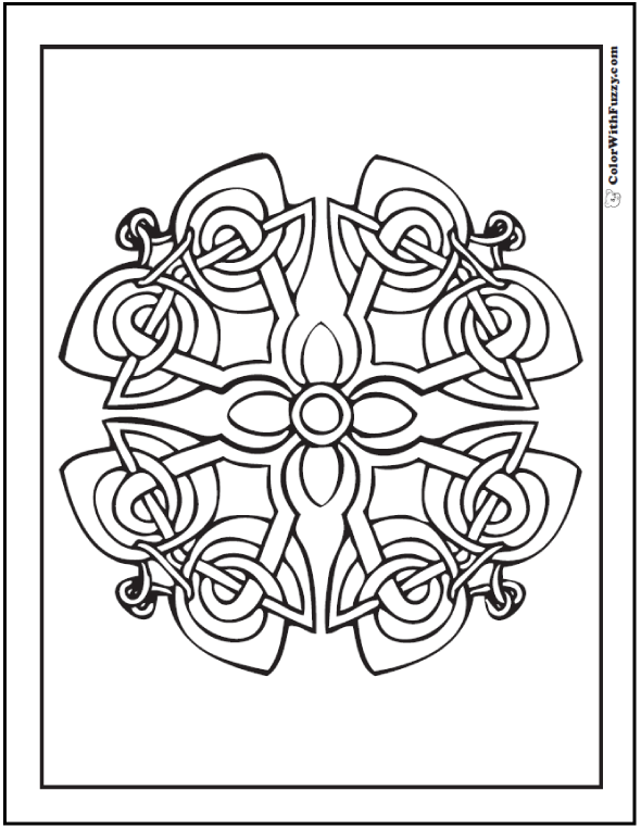 90 Celtic Coloring Pages Irish, Scottish, Gaelic