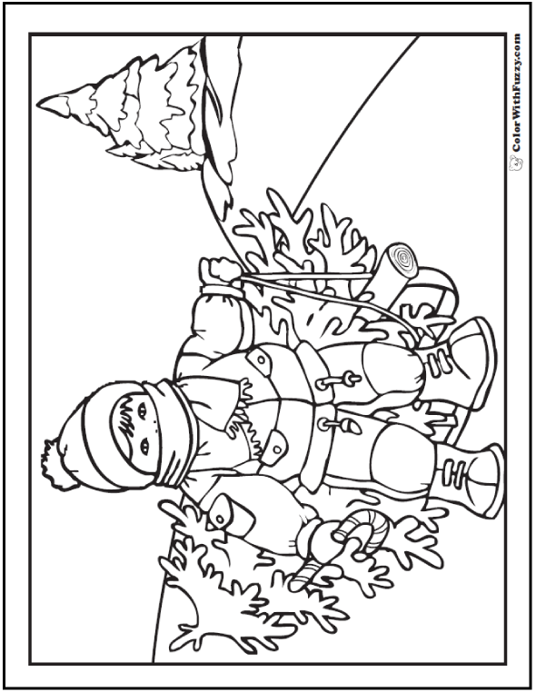 Child Christmas Tree Printable