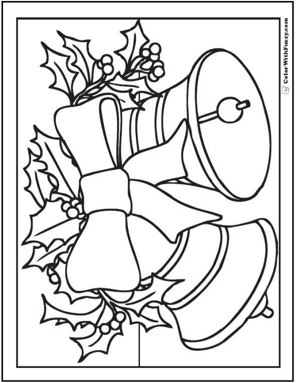 Download Christmas Bell Coloring Sheet