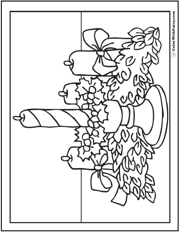 advent candles coloring sheet