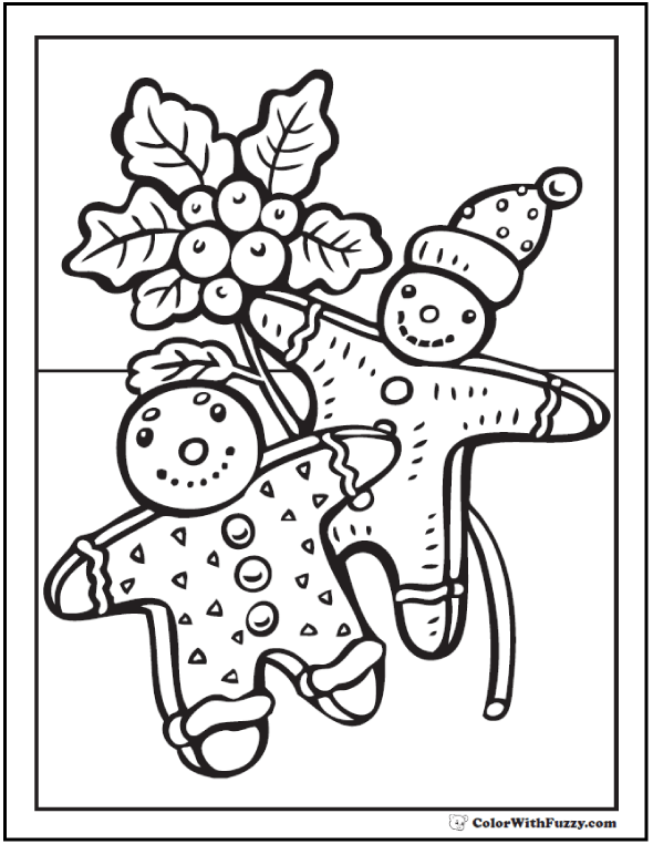 gingerbread man coloring pages for adults