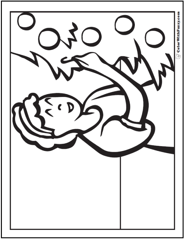 Christmas Tree Mom Coloring Picture: Hanging Ornaments