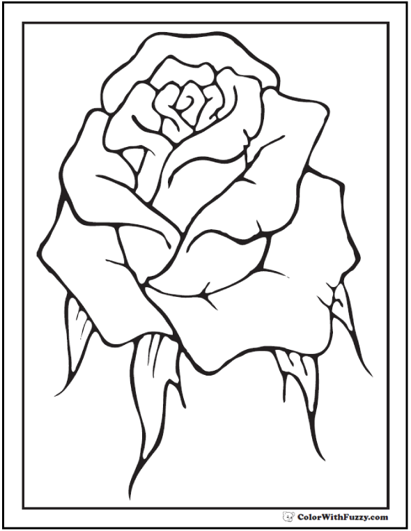 73 rose coloring pages ✨ customize pdf printables