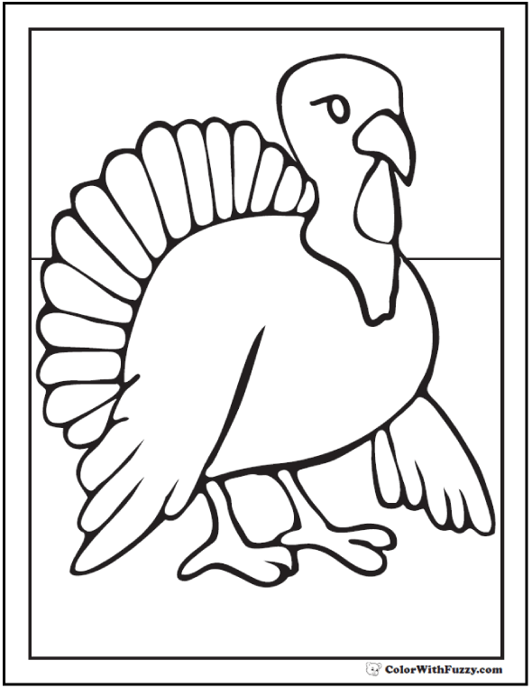 30+ Turkey Coloring Pages Interactive PDFs