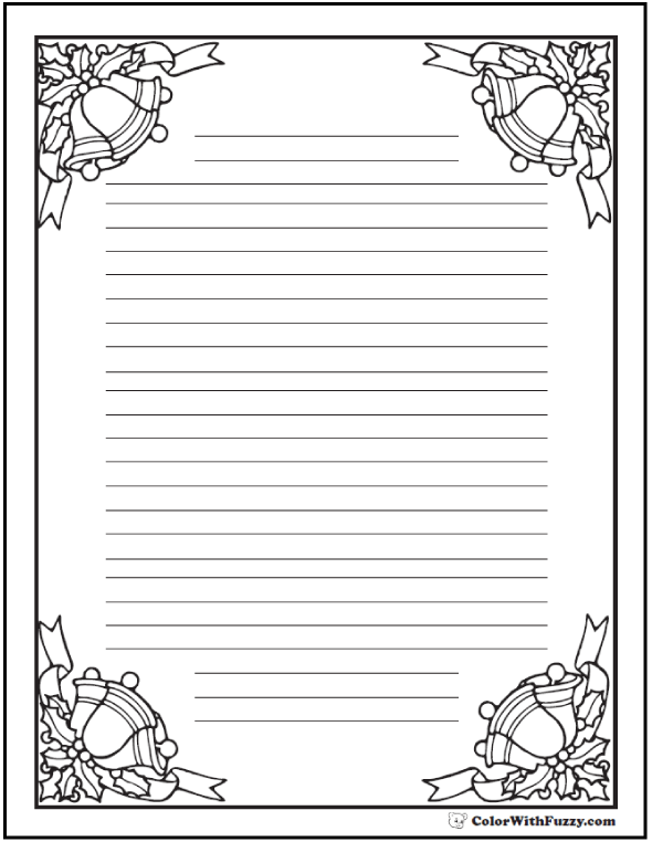 coloring pages christmas bells writing paper christmas coloring paper