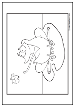 Flycatcher frog coloring page.