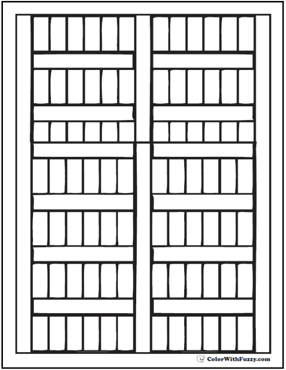 Geometric Slats Coloring Pages Pattern
