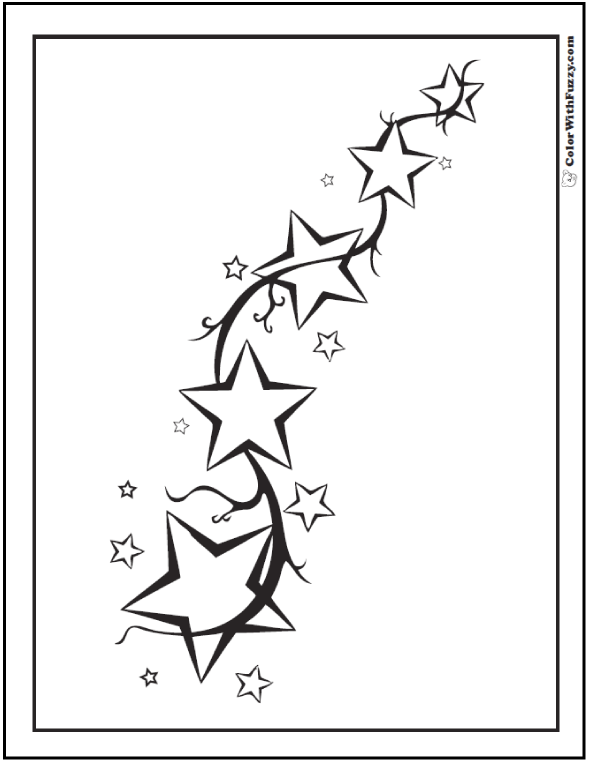 60 Star Coloring Pages Customize And Print PDF