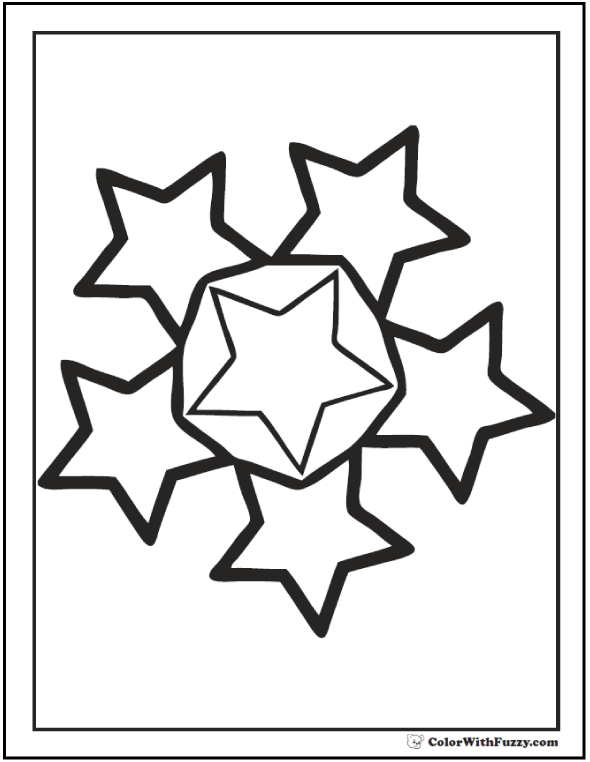 Download 60 Star Coloring Pages Customize And Print Ad-free PDF