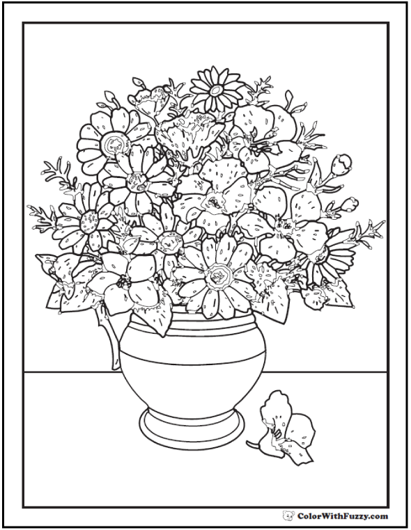 coloring pages of flowers online