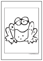 Sick frog coloring page.