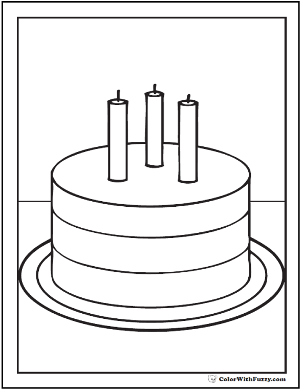 28+ Birthday Cake Coloring Pages: Customizable PDF Printables