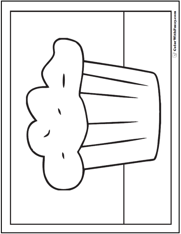 printable muffin or plain cupcake to color