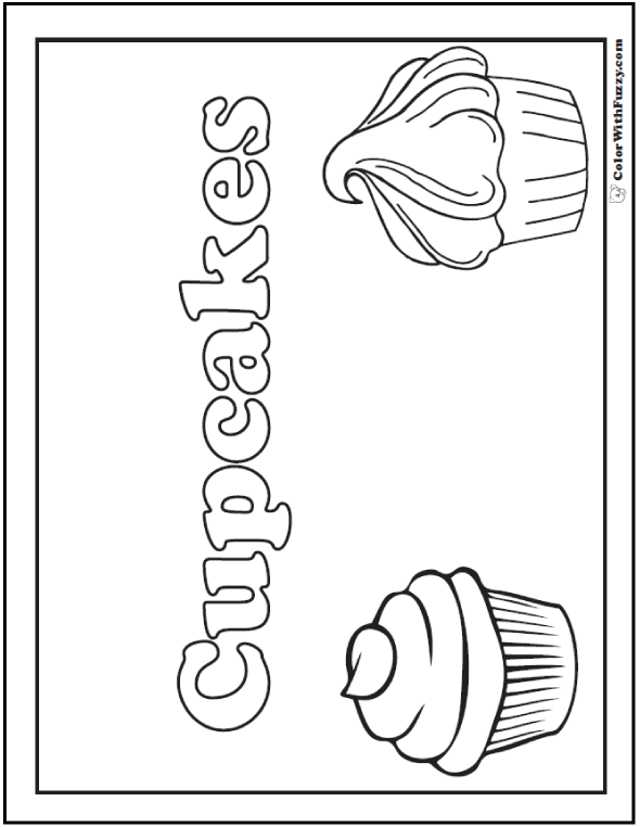 Printable Cupcakes Banner