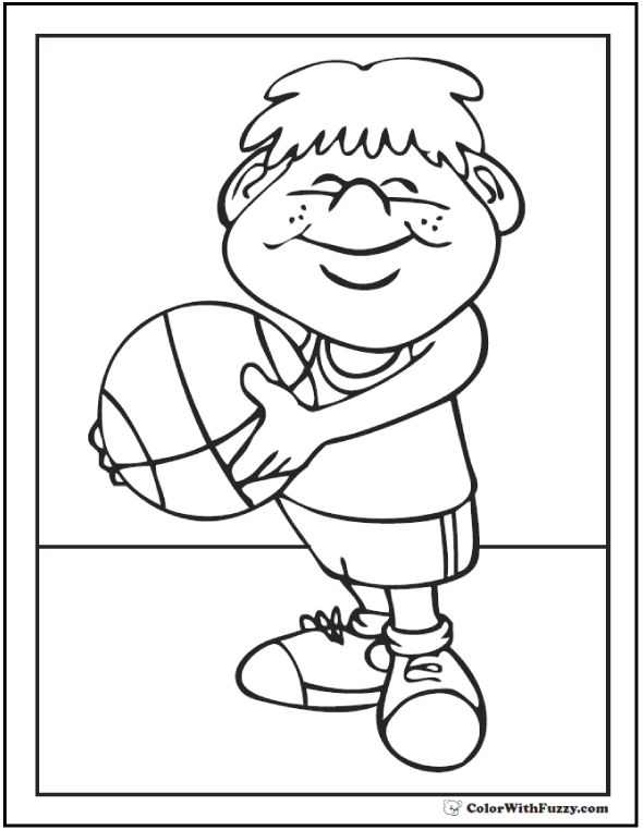 Download Basketball Coloring Pages: Customize And Print PDFs