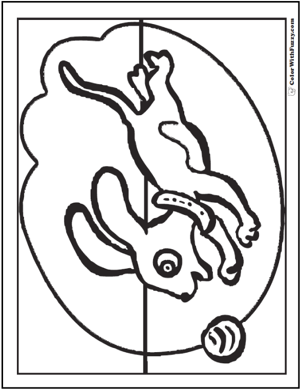 Ball and puppy dog coloring page.
