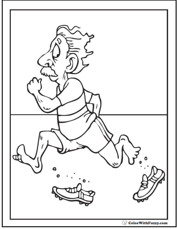 Crazy Fast Fitness Coloring Sheet