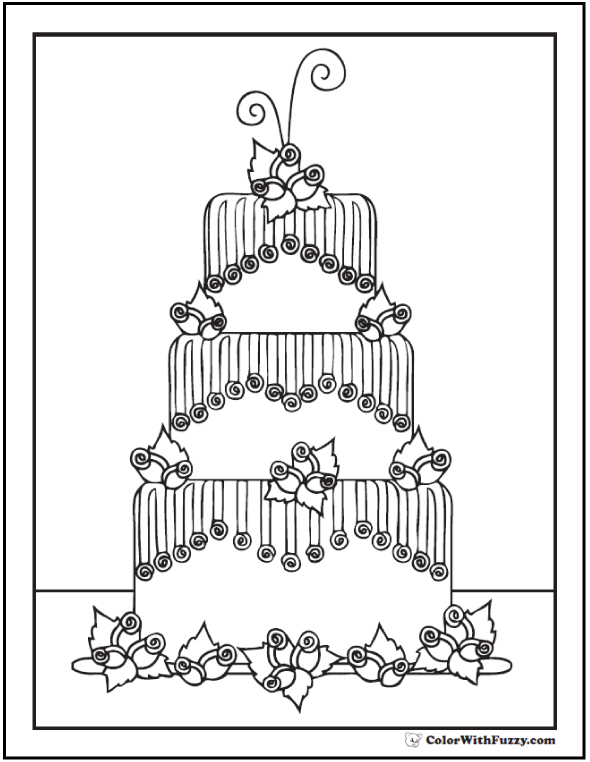 6800 Coloring Pages Cake Download Free Images