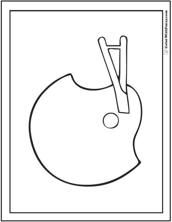 Trendy Football Helmet Coloring Pages