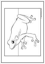 Waiting frog coloring page.