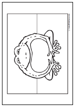 Smug frog coloring page.