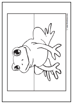 Sweet frog coloring page.