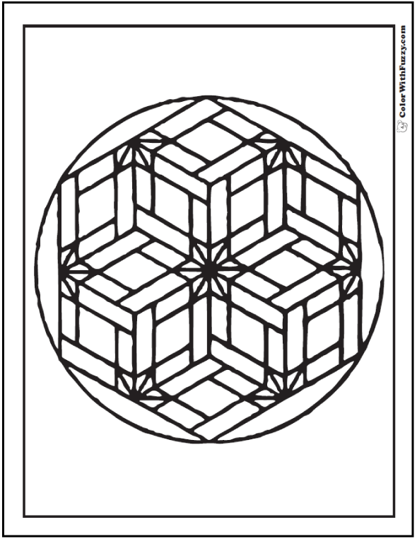 Download 70+ Geometric Coloring Pages To Print And Customize