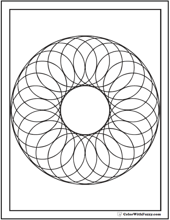 Download Geometric Shapes Coloring Pages: Circle of Circles