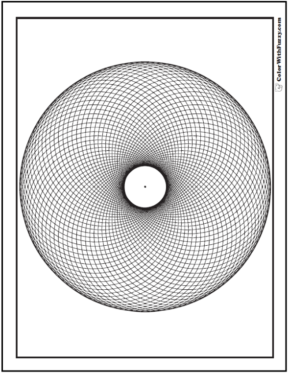 Geometric Shapes Coloring Sheets 3d Diamond Doughnut