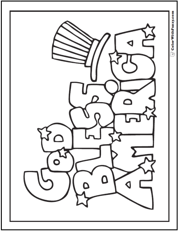 Fourth Of July Coloring Pages: Print And Customize