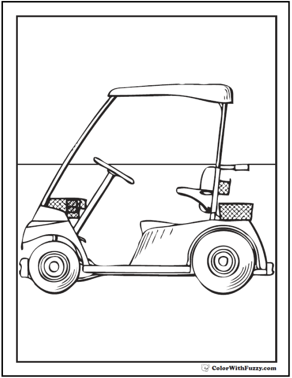 Golf Coloring Pages: Customize And Print PDF