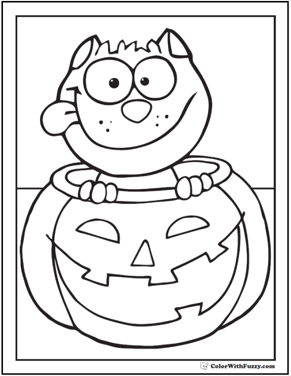 72+ Halloween Printable Coloring Pages: Customizable PDF