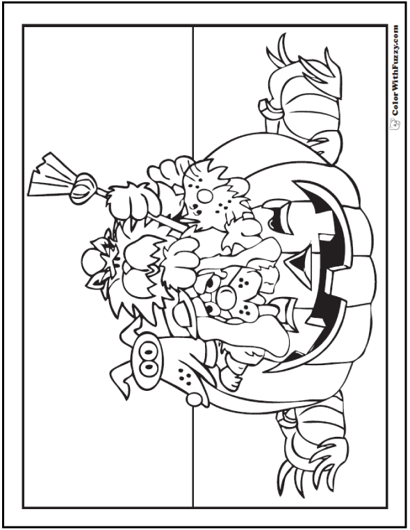72 Halloween Printable Coloring Pages Jack O Lanterns Spiders Bats