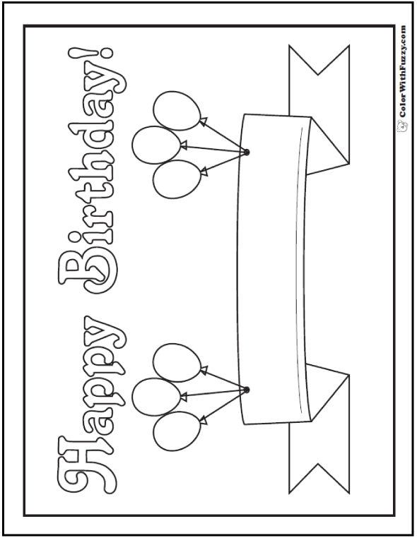 Download 55+ Birthday Coloring Pages Printable and Customizable