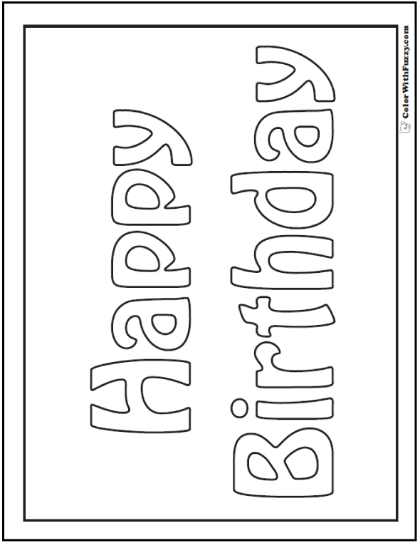 55 birthday coloring pages ✨ printable and customizable