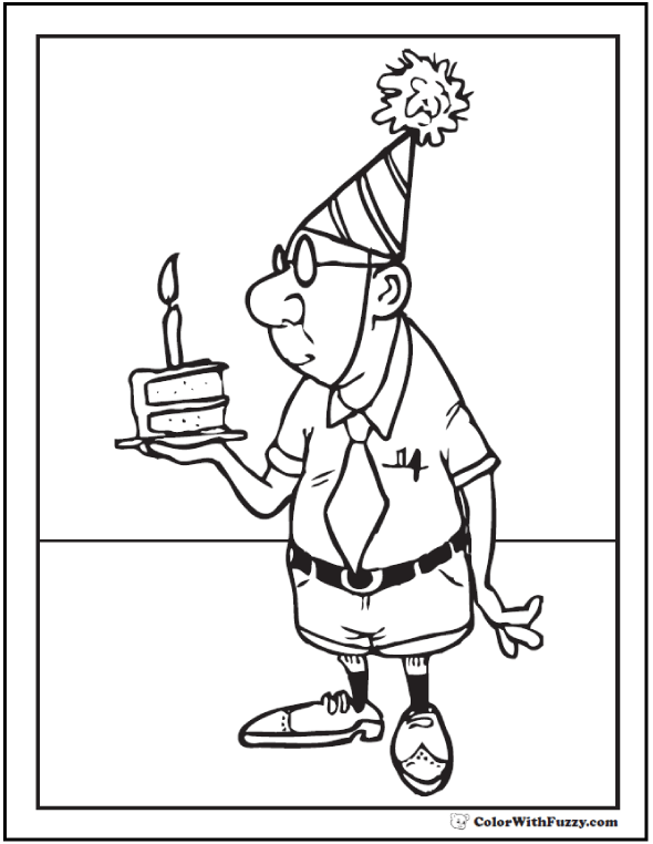 55+ Birthday Coloring Pages: Customizable PDF