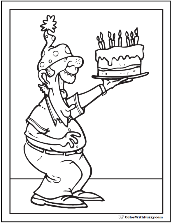 happy birthday grandpa coloring pages - photo #23