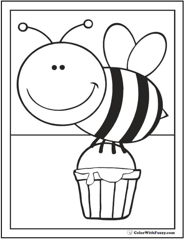 coloring pages og bees