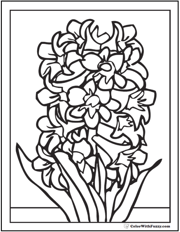 Spring flowers Coloring Page: 28+ Customizable Printables