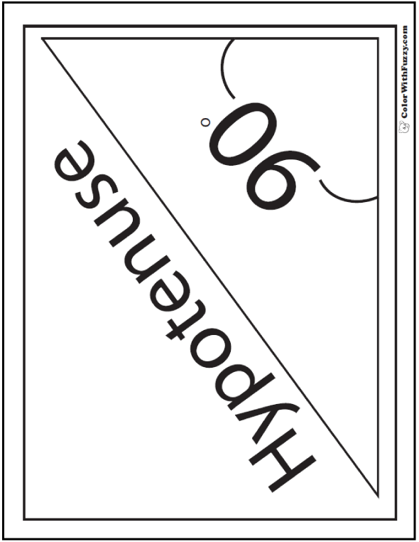 Triangle Hypotenuse Coloring Sheet