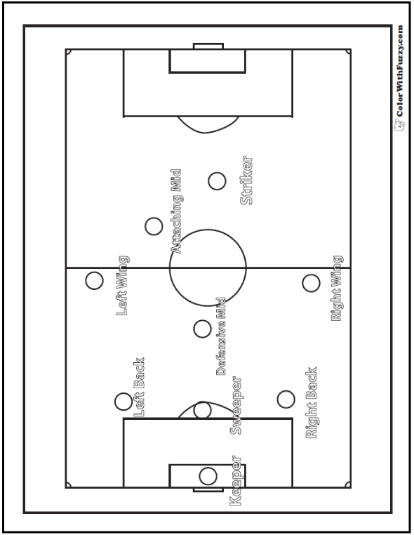 Intramural Soccer Field Coloring Worksheet